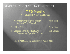 TIPS Meeting 17 July 2003, 10am, Auditorium