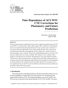 Time Dependence of ACS WFC CTE Corrections for Photometry and Future Predictions