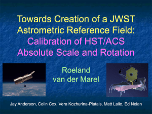 Towards Creation of a JWST Astrometric Reference Field: Calibration of HST/ACS