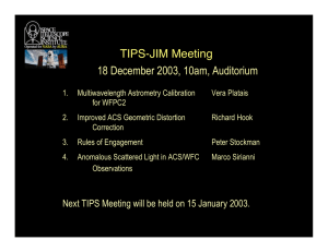 TIPS-JIM Meeting 18 December 2003, 10am, Auditorium