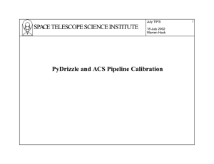 SPACE TELESCOPE SCIENCE INSTITUTE PyDrizzle and ACS Pipeline Calibration July TIPS