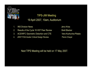 TIPS-JIM Meeting 19 April 2007, 10am, Auditorium