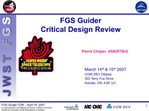 FGS Guider Critical Design Review March 14 &amp; 15