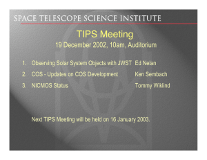 TIPS Meeting 19 December 2002, 10am, Auditorium