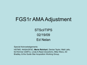 FGS1r AMA Adjustment STScI/TIPS 02/19/09 Ed Nelan