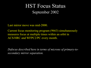 HST Focus Status September 2002