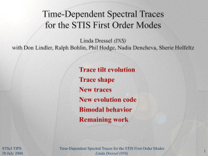 Time-Dependent Spectral Traces for the STIS First Order Modes Trace tilt evolution