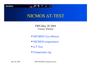 ∆T-TEST NICMOS • TIPS May 20 2004