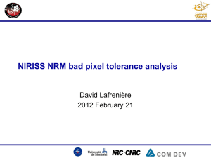 NIRISS NRM bad pixel tolerance analysis David Lafrenière 2012 February 21
