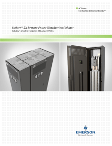 Liebert RX Remote Power Distribution Cabinet AC Power Business-Critical Continu