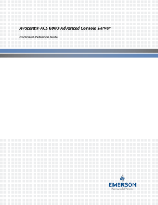 Avocent® ACS 6000 Advanced Console Server Command Reference Guide