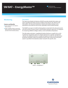 SM BAT – EnergyMaster™ Monitoring Description