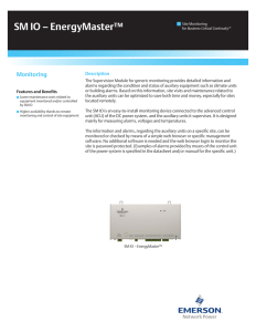 SM IO – EnergyMaster™ Monitoring Description