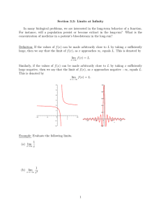 Section 3.3: Limits at Infinity