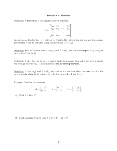 Section 9.2: Matrices  