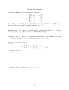 Section 9.2: Matrices  