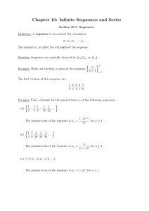 Chapter 10: Infinite Sequences and Series