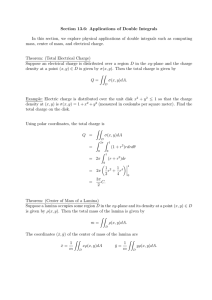 Section 13.6: Applications of Double Integrals