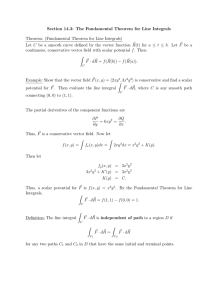 Section 14.3: The Fundamental Theorem for Line Integrals