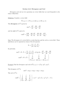 Section 14.5: Divergence and Curl