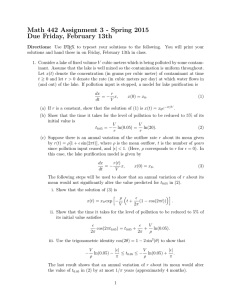 Math 442 Assignment 3 - Spring 2015 Due Friday, February 13th