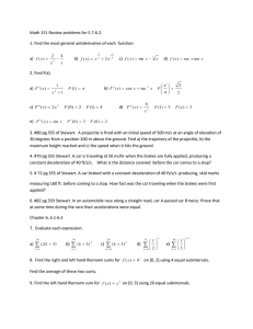 Math 151 Review problems for 5.7-6.2. a)