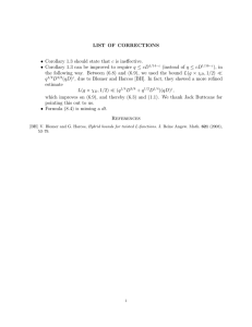 LIST OF CORRECTIONS