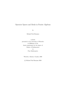 Operator Spaces and Ideals in Fourier Algebras