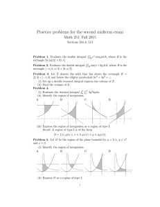 Practice problems for the second midterm exam Math 251, Fall 2015