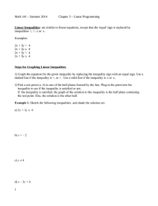 Math 141 – Summer 2014 Chapter 3 – Linear Programming