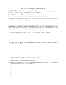 Group Worksheet (5 pts): Yes or No