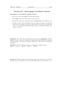 Section 3A – Rectangular Coordinate System
