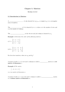 Chapter 5: Matrices