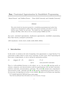 Basc: Constrained Approximation by Semidefinite Programming Simon Foucart