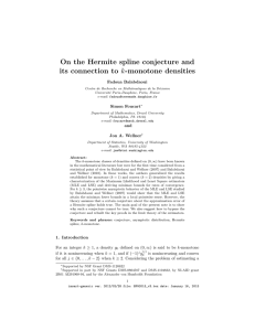 On the Hermite spline conjecture and its connection to k-monotone densities