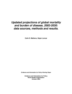 Updated projections of global mortality and burden of disease, 2002-2030:
