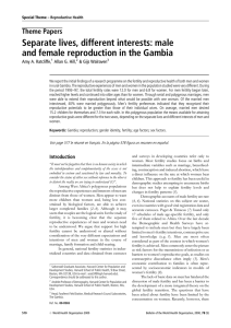 Separate lives, different interests: male and female reproduction in the Gambia