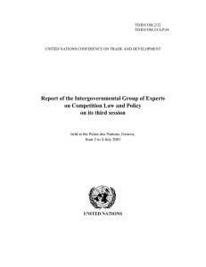 Report of the Intergovernmental Group of Experts on its third session