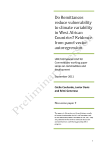 Do Remittances reduce vulnerability to climate variability in West African