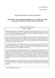 Meeting trade and development challenges in an era of high... energy prices: Oil and gas in LDCs and African countries