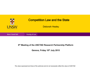 Competition Law and the State Deborah Heale y 6