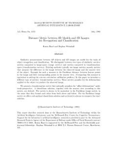 Distance Metric between 3D Models and 2D Images