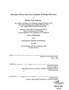 Steerable  Filters and  Local  Analysis  of ... William  Tafel  Freeman