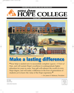 HOPE COLLEGE news from “