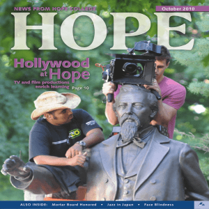 Hope Hollywood at NEWS FROM HOPE COLLEGE