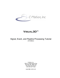 Visual3D  Signal, Event, and Pipeline Processing Tutorial ™