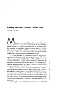 Making Sense of Federal Indian Law Sidner Larson