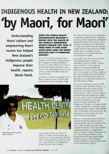 'by Maori, for Maori' INDIGENOUS HEALTH IN NEW ZEALAND:
