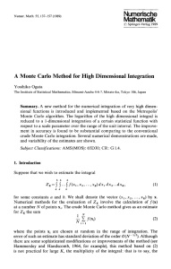 Numerische Mathematik A  Monte  Carlo  Method  for High ...