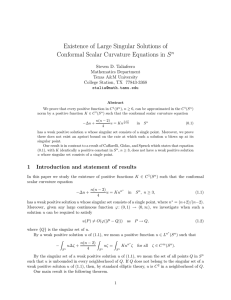 Existence of Large Singular Solutions of S